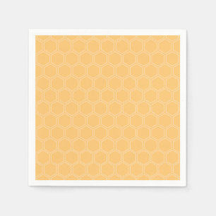 Honeycomb Pattern Bumblebee Baby Shower  Napkin