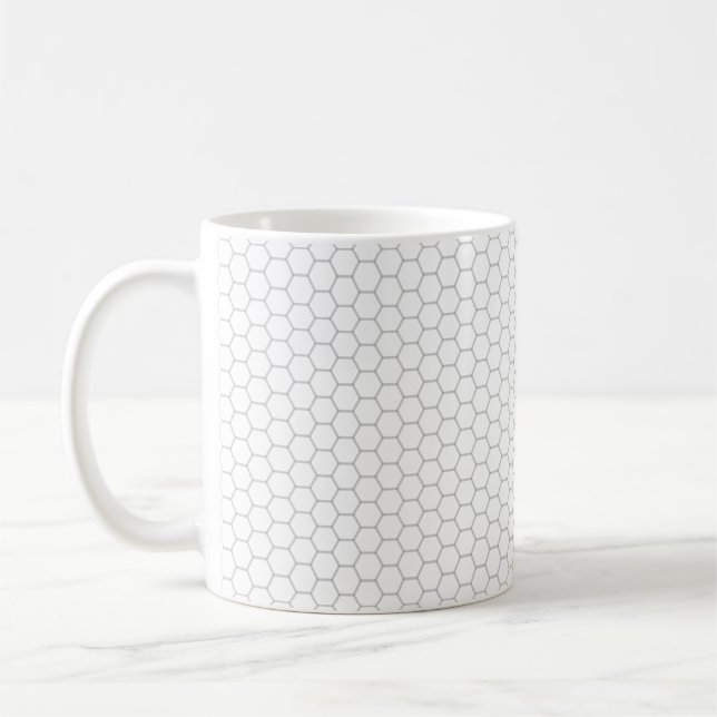 Honeycomb pattern hexagon design coffee mug (Left)