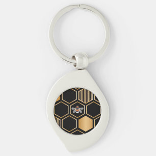 Honeycomb Pattern Key Ring