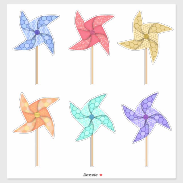 Honeycomb Pattern Pinwheels 14 x 14 (Sheet)
