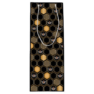 Honeycomb Pattern Wine Gift Bag