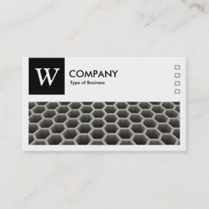Honeycomb Perspective - Logo and Panel v2 - Black Business Card