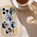 Honeycomb Photo Collage 5 Picture Honey iPhone 15 Pro Max Case<br><div class="desc">Create your own photo collage in honeycomb pattern. The photo template is set up for you to add 5 of your favourite pictures of friends, family, pets, vacations etc. Your pictures will be displayed in hexagon shape to form the honeycomb, working in rows from left to right. The design is...</div>