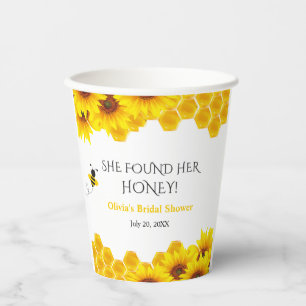 Honeycomb She Found Her Honey Bridal Shower Paper Cups
