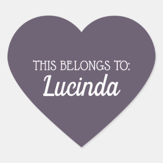 Honeycomb | Solid Colour Purple 3 Personal Heart Sticker