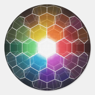 Honeycomb Spectrum Classic Round Sticker
