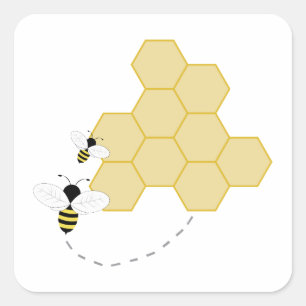 Honeycomb Square Sticker
