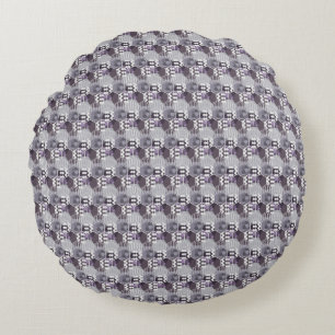 Honeycomb Striped Honeycomb Chevron Round Cushion