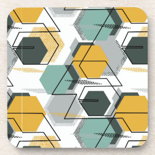 Honeycombs. Abstract geometric pattern.1 Coaster