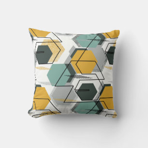 Honeycombs. Abstract geometric pattern.1 Cushion