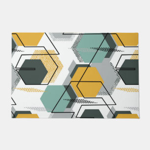 Honeycombs. Abstract geometric pattern.1 Doormat