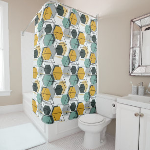 Honeycombs. Abstract geometric pattern.1 Shower Curtain