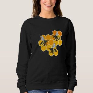 Honeycombs Bees Nature Wildlife Honey Premium Sweatshirt