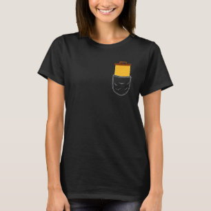 Honeycombs In Breast Pocket Honeycomb Bag Beekeepe T-Shirt