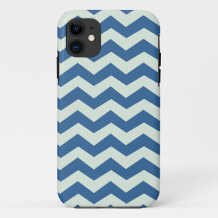 Honeydew Green and Blue Chevron Pattern Case-Mate iPhone Case