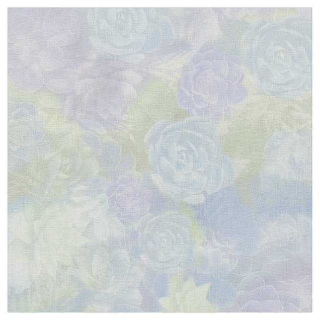 Honeydew, Lilac and Sky Blue  Fabric (Close Up)
