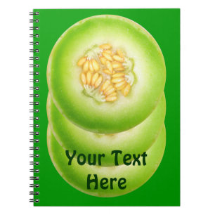 Honeydew Melon Slices Spiral Notebook