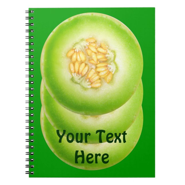 Honeydew Melon Slices Spiral Notebook (Front)