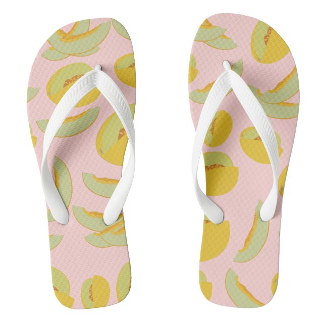 Honeydew Melons Fruit Pattern Jandals (Footbed)