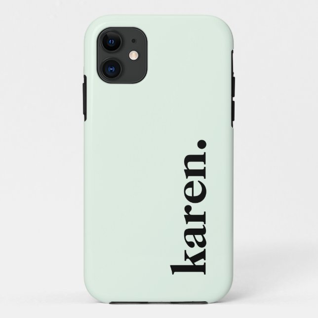 Honeydew Yellow Solid Colour Elegant Name  Case-Mate iPhone Case (Back)