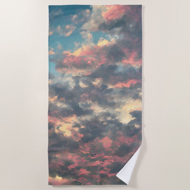 Honeyed hues beach towel (Front)