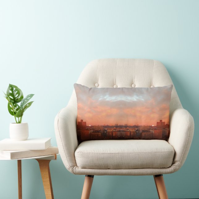 Honeyed Sunrise, Manhattan Style  Throw Pillow (Chair)