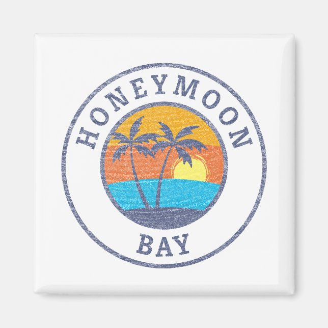 Honeymoon Bay, St. John, Usvi Faded Classic Style Magnet (Front)