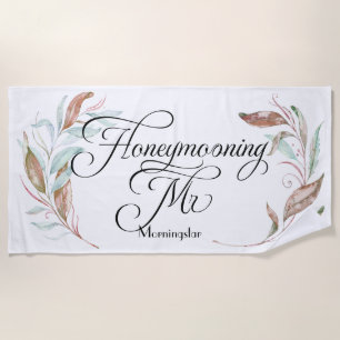 Honeymoon Beach - Mr. Watercolor Eucalyptus Beach Towel