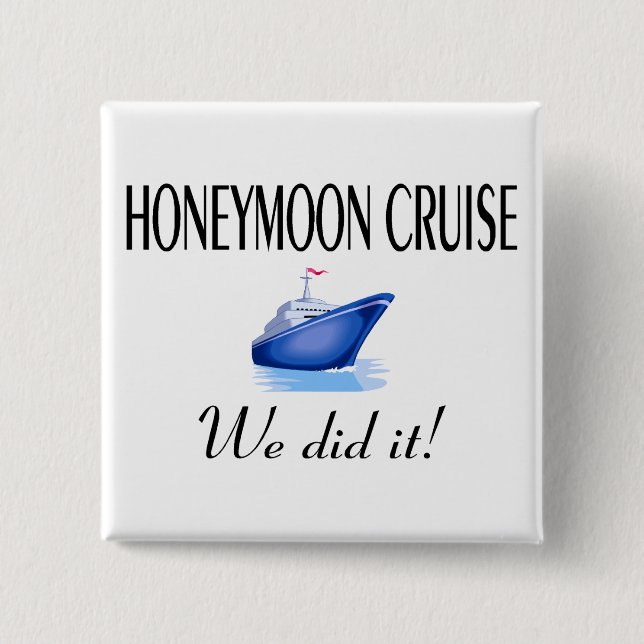 Honeymoon Cruise 15 Cm Square Badge (Front)