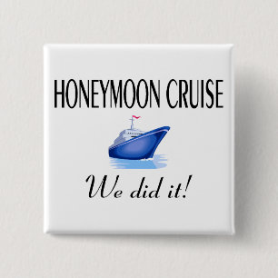 Honeymoon Cruise 15 Cm Square Badge
