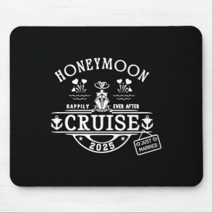 Honeymoon Cruise 2025 Bride And Groom Newlywed Cru Mouse Pad
