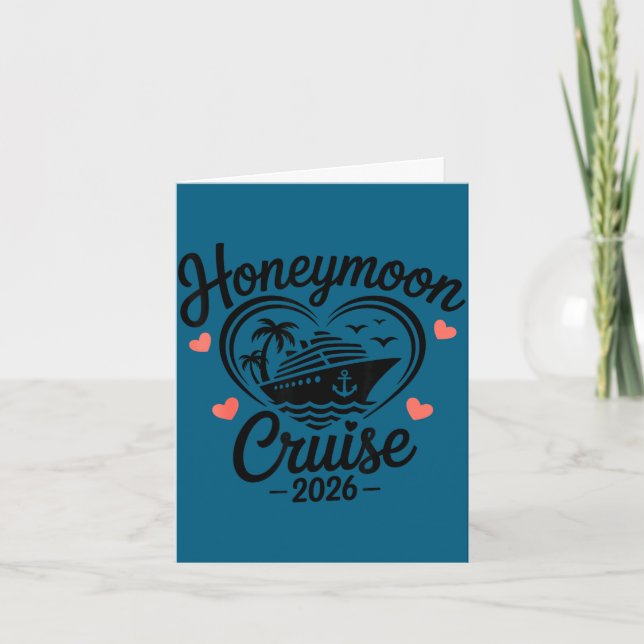 Honeymoon cruise 2026 couples matching  card (Front)
