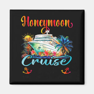 Honeymoon Cruise 2026 Just Married Graphic Art Magnet