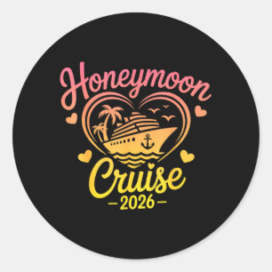 Honeymoon Cruise 2026 Married Couples Matching Classic Round Sticker