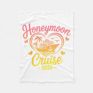 Honeymoon Cruise 2026 Married Couples Matching Fleece Blanket