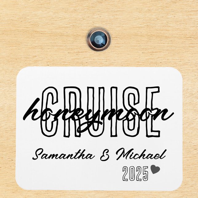 Honeymoon Cruise Elegant Simple Custom Magnet (Creator Uploaded)