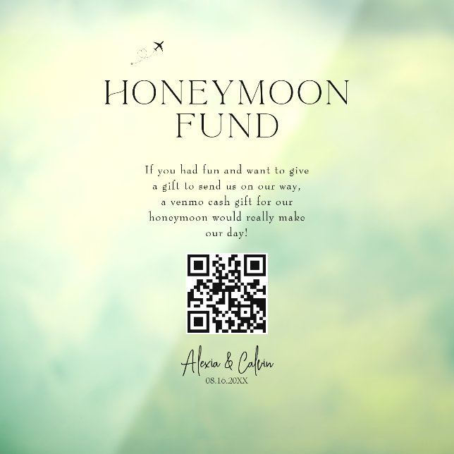 Honeymoon Fun | Minimalist Script QR code Wedding  (Sheet 3)