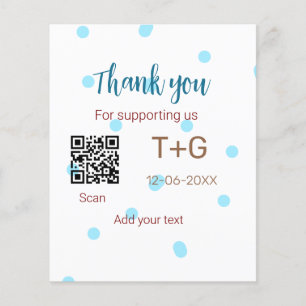 Honeymoon fund Add Q R code couple name wedding