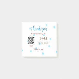 Honeymoon fund Add Q R code couple name wedding Post-it Notes