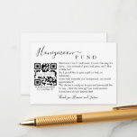 Honeymoon fund card with QR<br><div class="desc">Honeymoon fund request wedding insert card with QR code. Kraft paper for a great rustic effect. Select white paper for elegant effect.</div>