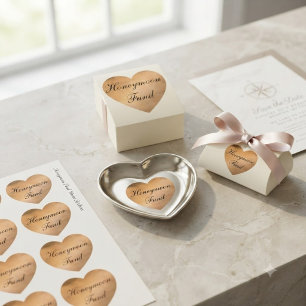 Honeymoon Fund Copper Heart Sticker