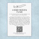 Honeymoon Fund Digital Wedding Registry QR Code Enclosure Card<br><div class="desc">Honeymoon fund enclosure card. Alternative wedding registry to fund your dream trip. Ask your guests to visit your website or scan the QR code. Personalise it with your custom text,  poem,  or a thank you message for your family and friends.</div>