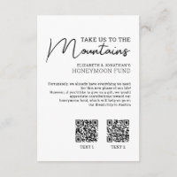 Honeymoon fund modern cash qr code