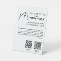 Honeymoon fund modern cash qr code