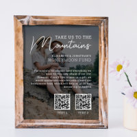 Honeymoon fund modern cash qr code photo