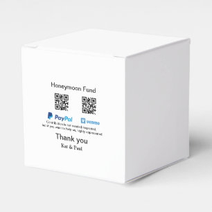 Honeymoon Fund PayPal Venmo QR code thank you Favour Box