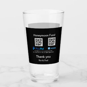 Honeymoon Fund PayPal Venmo QR code thank you Glass