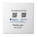 Honeymoon Fund PayPal Venmo QR code thank you Tile<br><div class="desc">For music lovers like us</div>