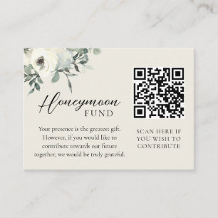 Honeymoon Fund QR Code Registry Enclosure Card