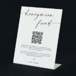 Honeymoon Fund QR Code Sign | 8x10" Modern Wedding<br><div class="desc">This Honeymoon Fund QR Code Sign features a beautiful modern minimalist elegance and is perfect to display at your wedding or special event! Simply drag and drop your Cash App QR Code into the template and proceed with placing your order!</div>